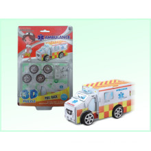 Brinquedos educativos 3D Puzzle Game Pull Back Cars Ambulância (H4551412)
